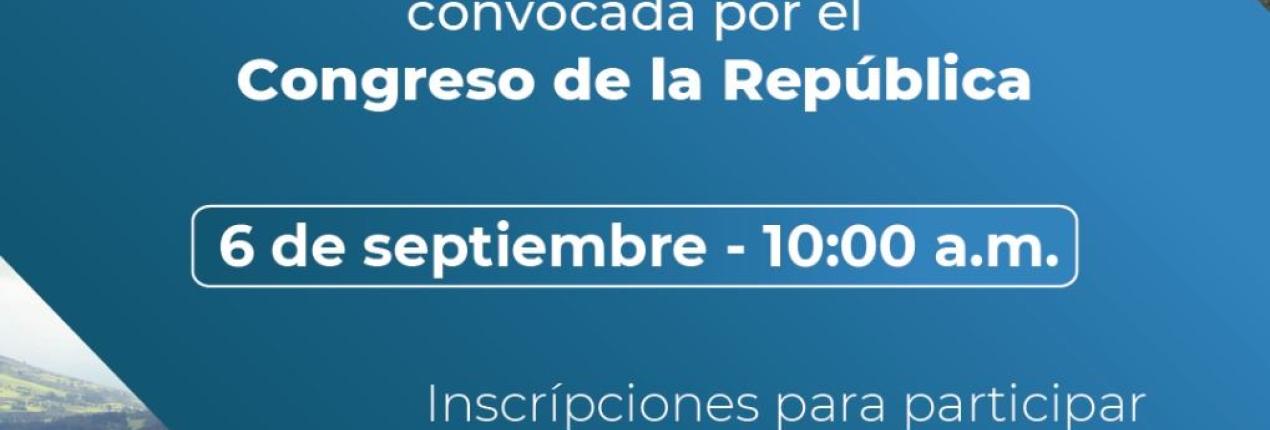 En audiencia pública, Congreso recibe aportes ciudadanos para la reglamentación de la RMBC