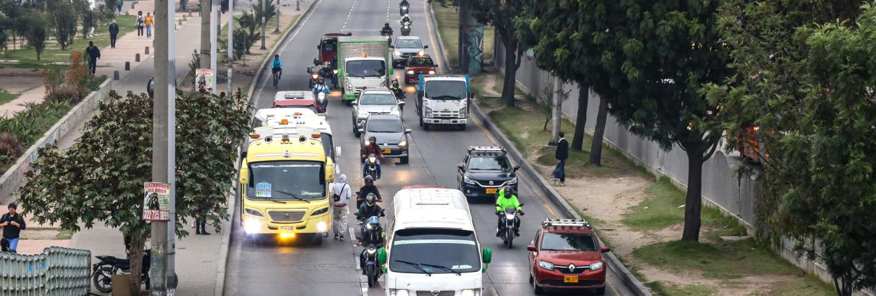 Fotografía de la Autopista Sur de Bogotá