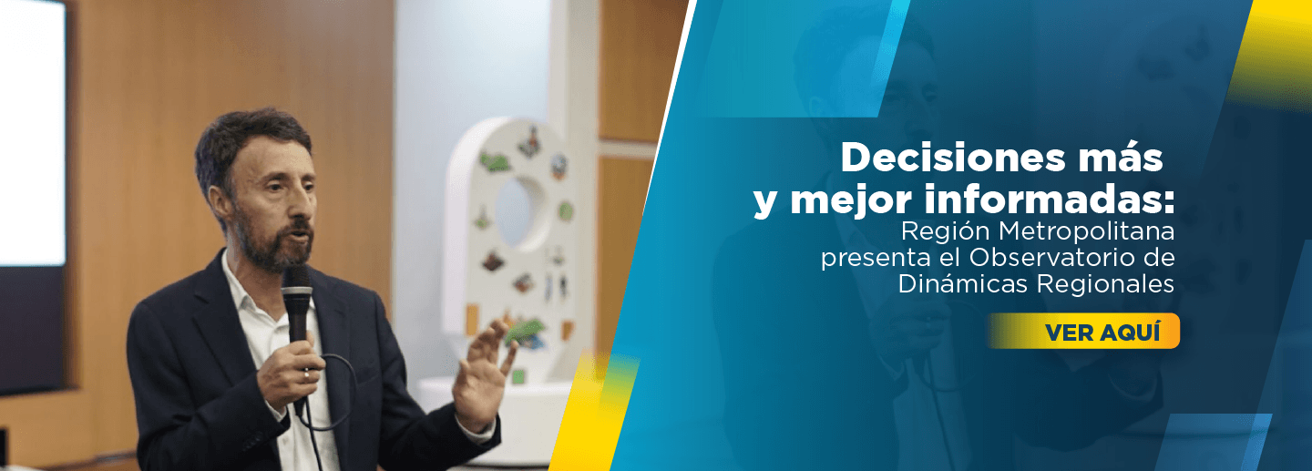 Banner sobre el lanzamiento del Observatorio de Dinámicas Regionales y Metropolitanas
